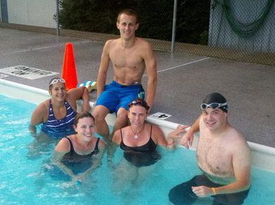 Team swim practice